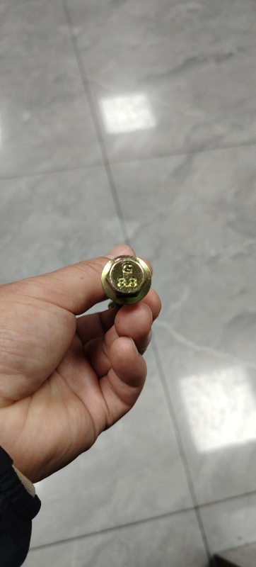 求购10個的螺丝 螺母带防滑的 总长11公分 扣长6公分 14的螺帽 彩镀 有现（第 1 张）