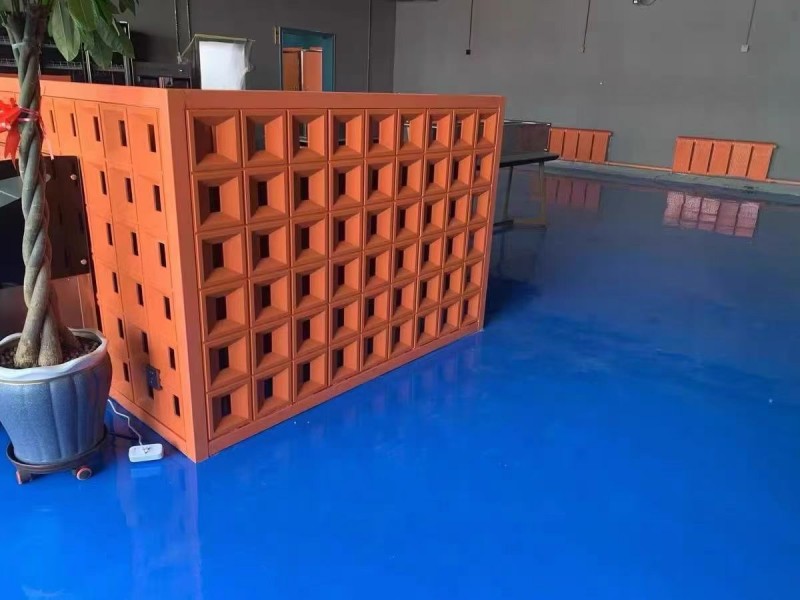 ABS九宫格pu构件空心砖背景隔断批发价 轻质款pu九宫格构件空心砖，超有质感，（第 4 张）