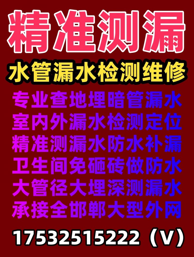 职业漏水检测漏水维修 室内外地埋水管漏水，社区、自建房、企业工厂，消防供水供热管（第 1 张）