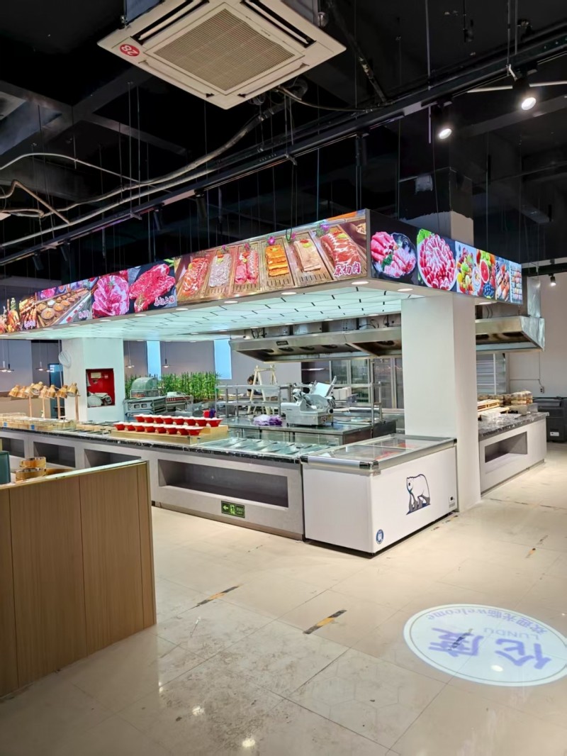 黄金地段自助餐厅转让
地址:光明街万家福超市2楼伦度自助餐厅
交通便利:停车（第 1 张）