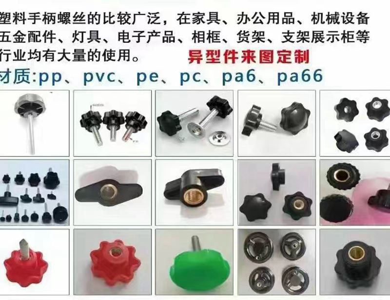 腾森手柄螺丝
材质：pp、pvc、pe、pc、pa6、 pa66
可来图定制（第 1 张）