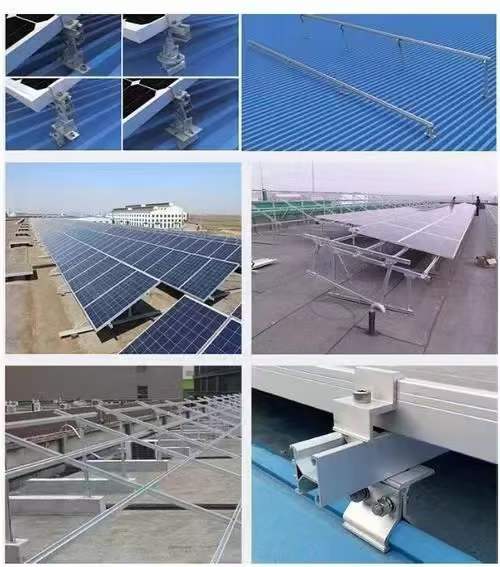 主营光伏铝合金夹具 光伏中边压50 60 80长度 地桩胶圈 塑翼螺母 三角 底（第 1 张）