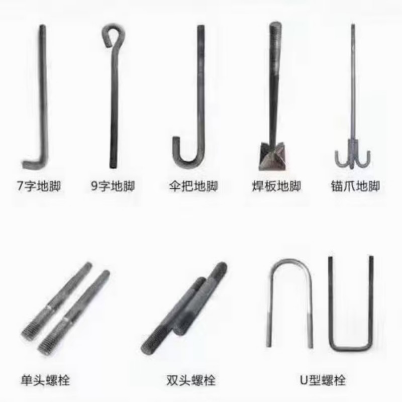 高强度螺栓，基础预埋地脚螺栓，U型螺栓，双头螺栓
钢结构系列产品，螺母系列，建（第 4 张）