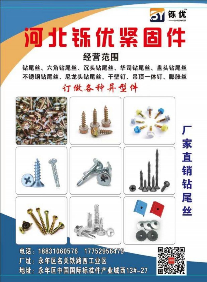 六角钻尾丝，沉头钻尾丝，华丝钻尾丝，盘头钻尾丝，干壁钉（第 2 张）