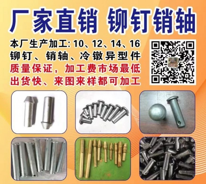 本厂生产加工:10、12、14、16铆钉、销轴、冷镦异型件、质量保证，加工费市场（第 1 张）