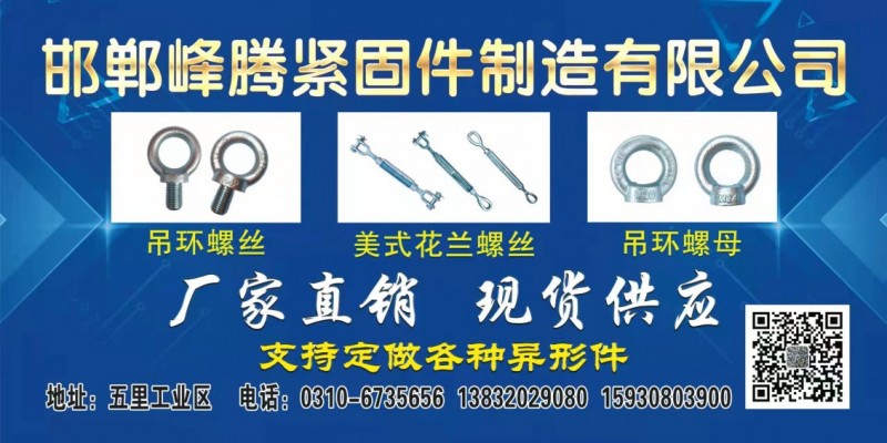 公司主要产品有吊环螺丝，吊环螺母，美式花篮螺丝，卸扣，电力配件等，并加工制作各种（第 1 张）