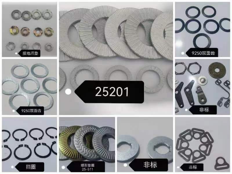 瑞安市君瑞五金制造有限公司
主营:防松垫圈，蝶形垫圈，锁紧垫圈
产品种类有D（第 1 张）