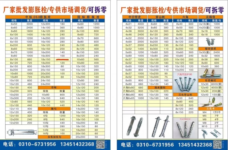 ✅ 厂家直销·国标膨胀栓批发
纯国标｜小20国标｜中标｜非标膨胀栓
✅ 足数（第 2 张）