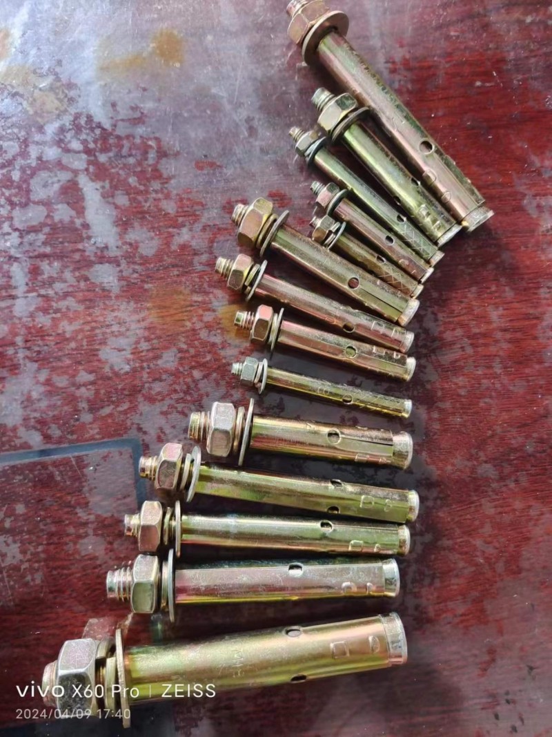 小头带孔国标拉爆镀锌彩插片壁虎国标 美式击芯膨胀钉（第 1 张）