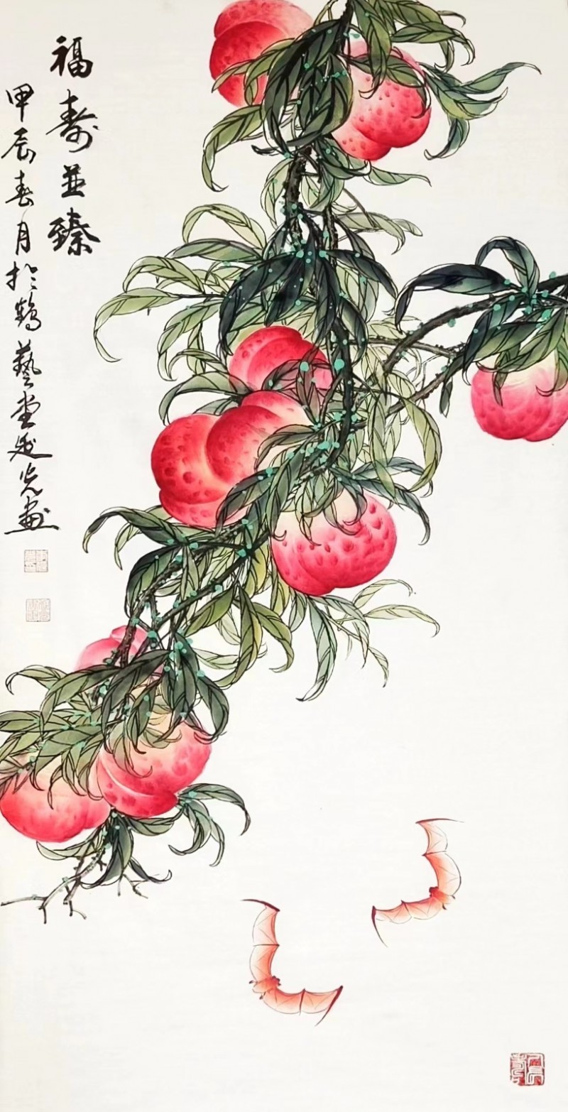 著名花鸟画家李延光
​三尺整张100*50cm合影视频！（第 5 张）