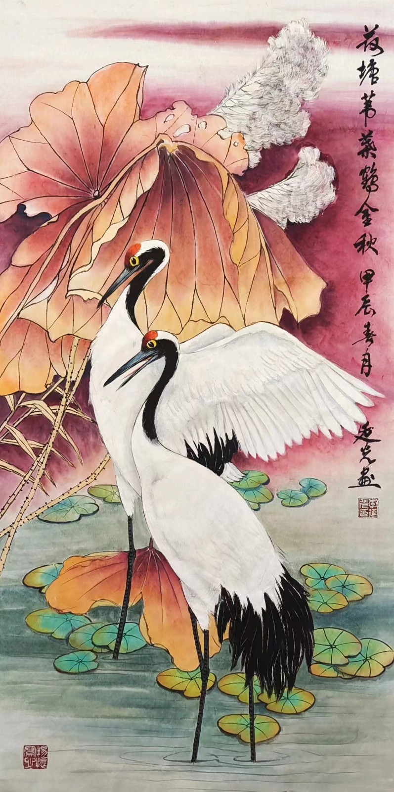 著名花鸟画家李延光
​三尺整张100*50cm合影视频！（第 6 张）