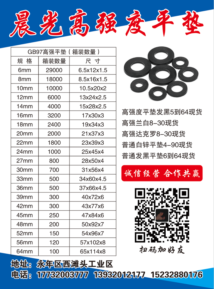 兰平垫，6-56规格型号，箱装法兰平垫高强度箱装平垫，可拆零，保证质量!
专供（第 2 张）