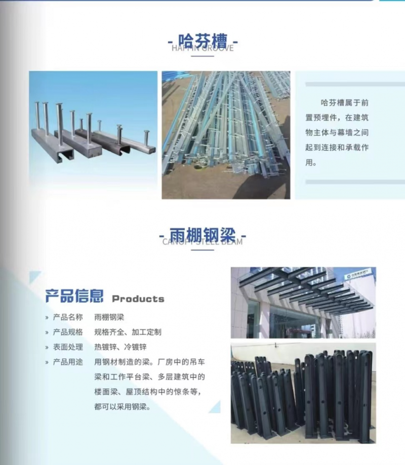 专做幕墙配件预埋板槽钢角码雨棚钢梁（第 5 张）