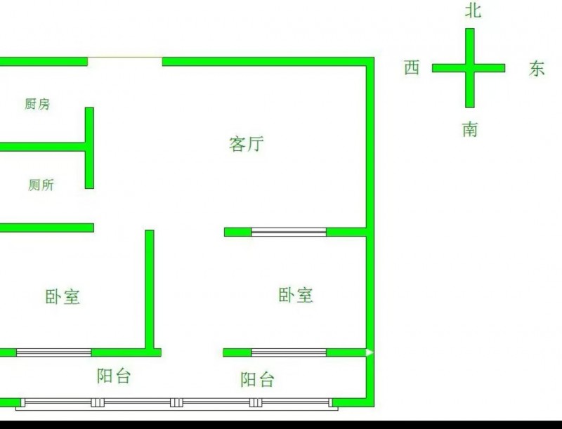 出售广源街齿轮厂第一生活区北区小区楼房，黄金最好楼层（3层），带小房，大通阳台，（第 1 张）