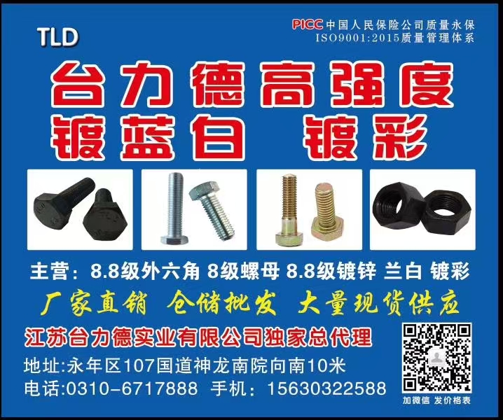 台力德高强度  镀蓝自 镀彩
主营:8.8级外六角 8级螺母 8.8级镀锌 兰（第 3 张）