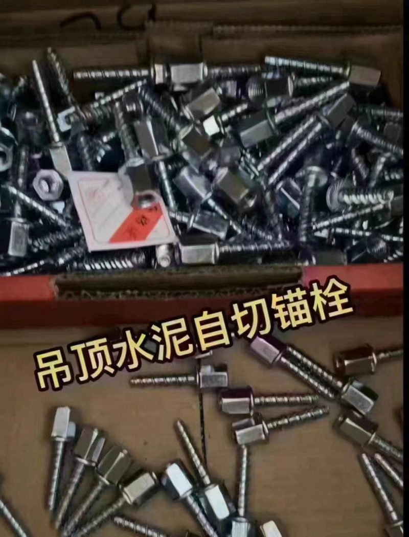 现货供应
10.9级水泥自攻锚栓 混凝土自切锚栓 吊顶水泥栓。        （第 1 张）
