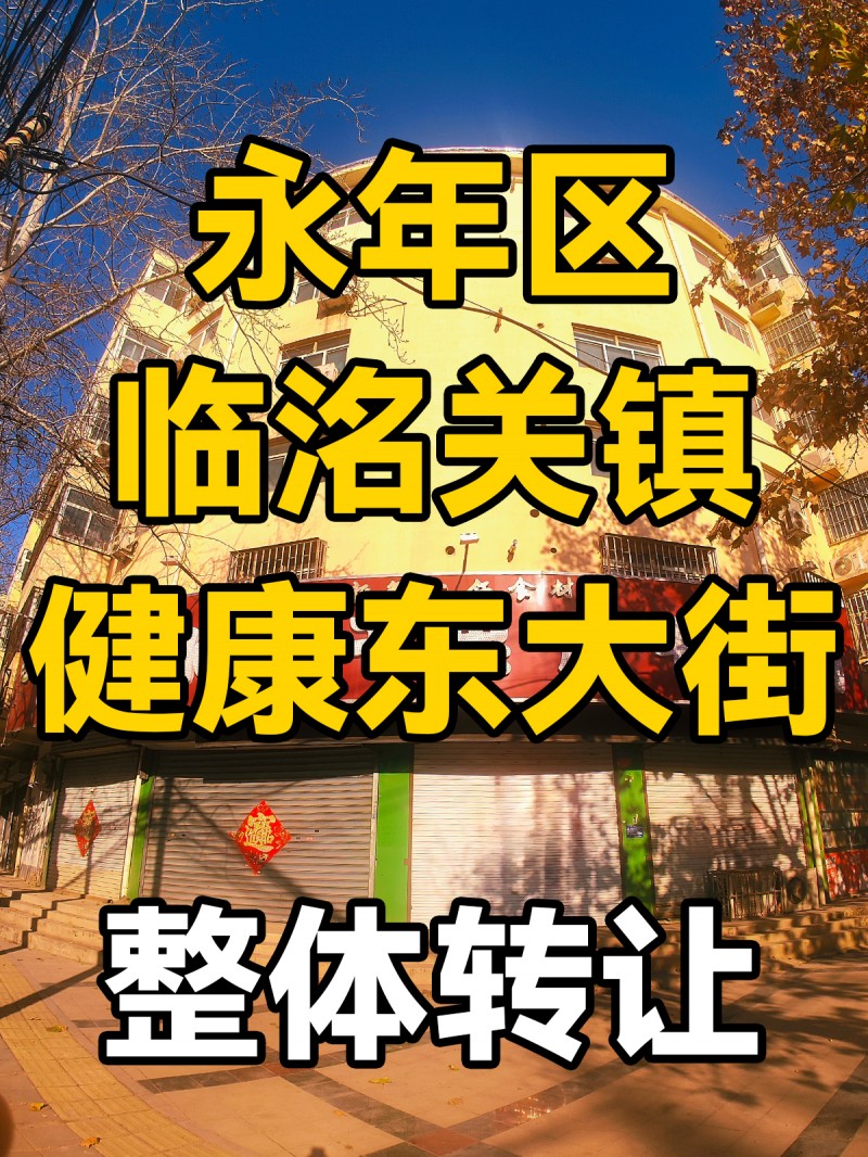 永年区临洺关镇健康东大街-整体转让
位于永年区临洺关镇健康东大街，临街角口，视（第 1 张）