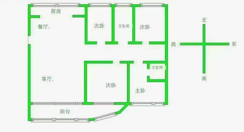 出售海城国际毛坯房，四室两厅两卫180平，带车库地下室120万，经典户型好楼层好（第 1 张）