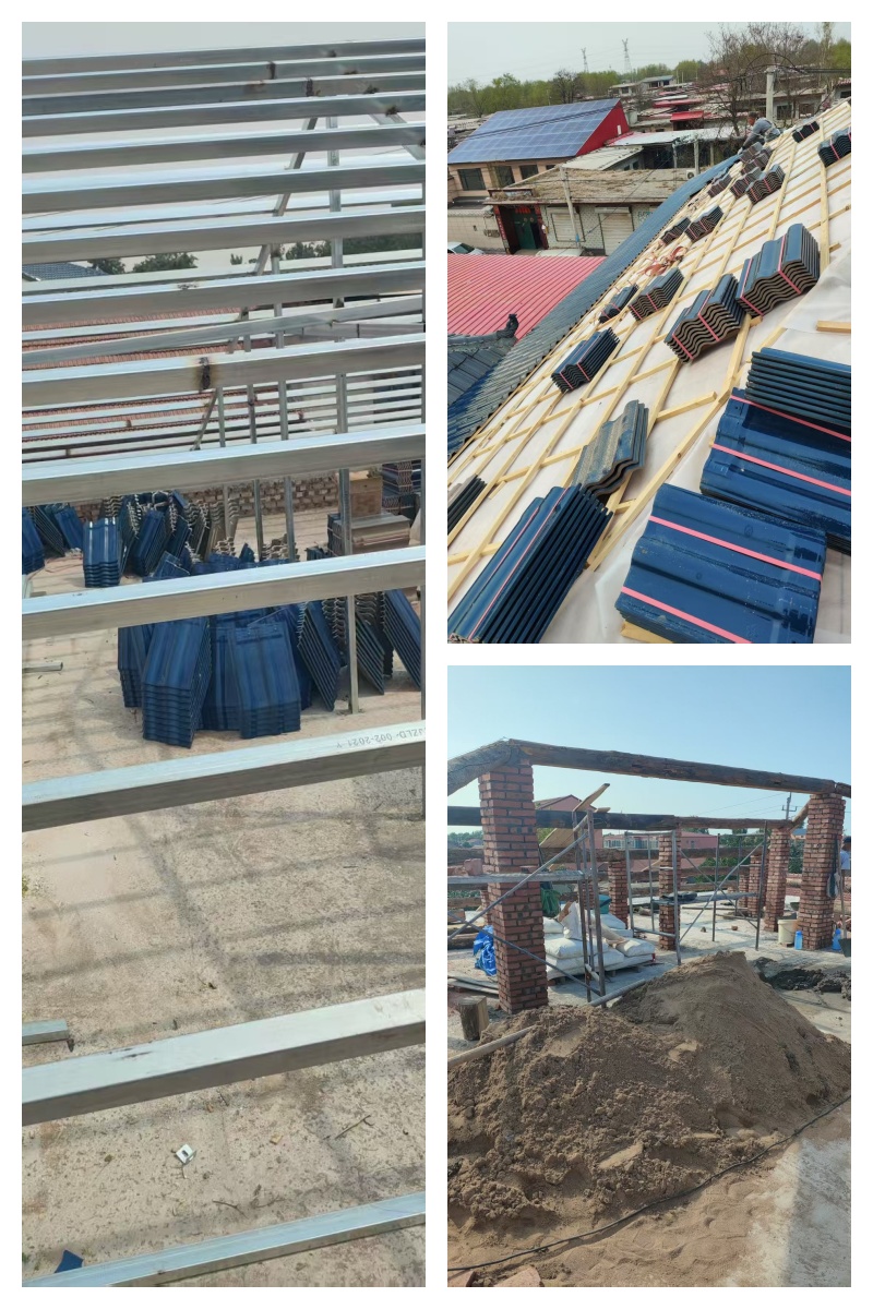 鸡泽供销瓦业专业设计施工安装，连锁瓦、琉璃瓦、红瓦、木质檩条、木质望板、木方、建（第 5 张）