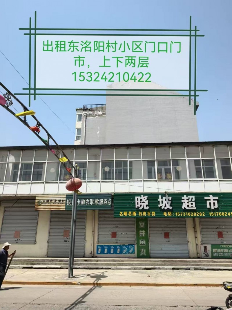 出租东洺阳村小区门口门市，上下两层（第 1 张）