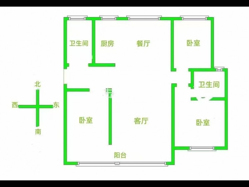 时代城128平 南北通透落地窗通阳台 带车位122万 首付40左右 有钥匙（第 1 张）