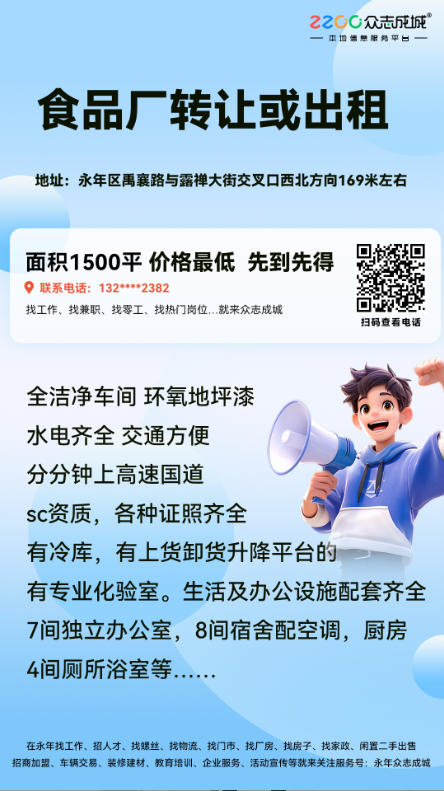 1500平食品厂转让或出租，价格最低，先到先得！全洁净车间，环氧地坪漆，水电齐全（第 1 张）