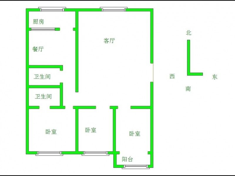出售!宇和花园精装房，二实五实双学区，三室两厅两卫，118平，88w看房方便（第 1 张）