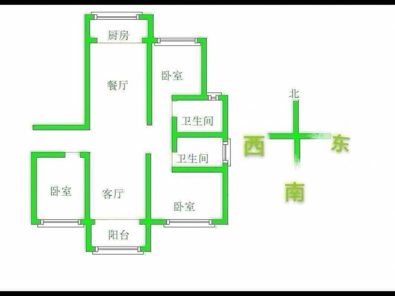 出售：理想城D区毛坯房，面积133.59平方米，三室两厅两卫，大产权好楼层，全明（第 1 张）