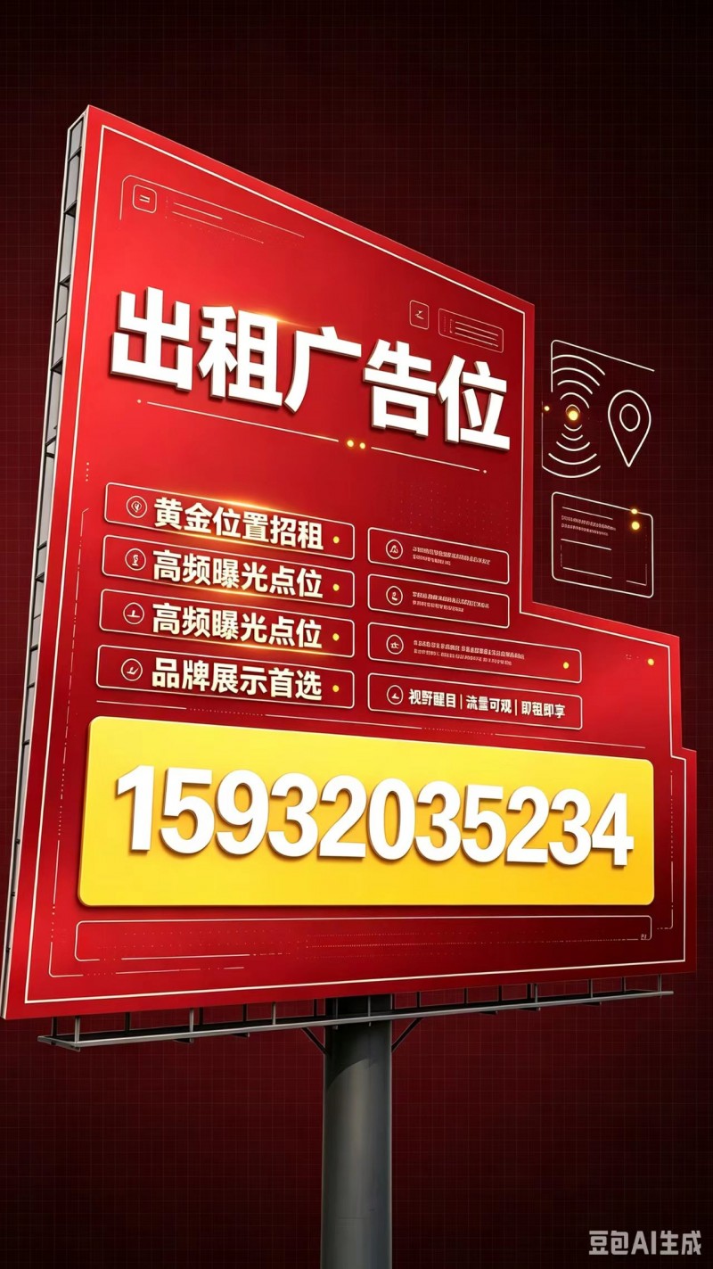 广告位招租临街黄金位置
交通便利 曝光量大 展示面好，有两个位置
一个是高1（第 2 张）